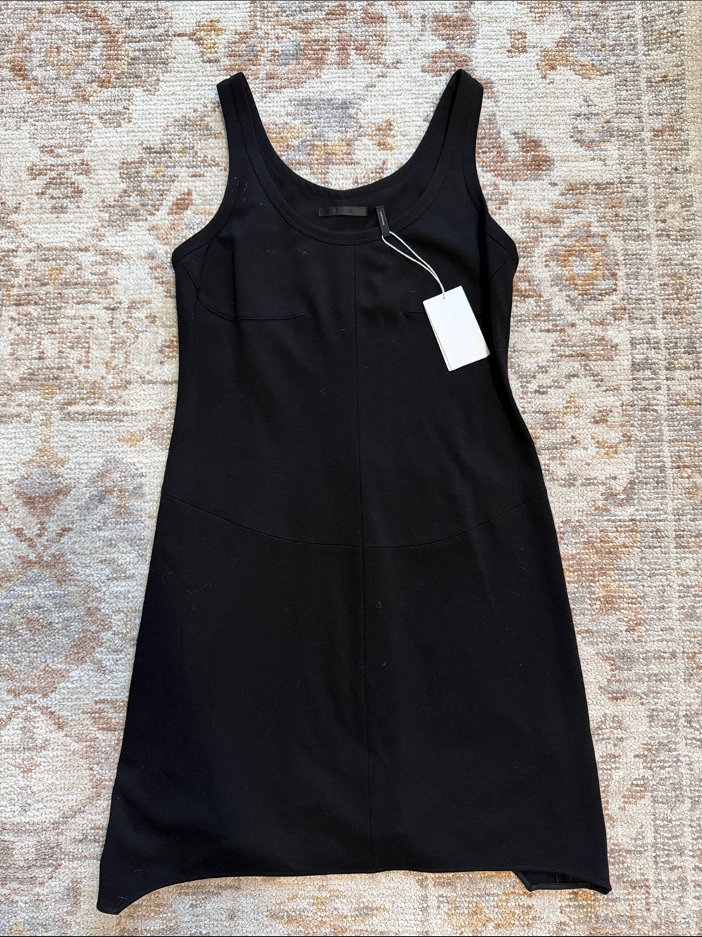 Helmut Lang Black Sleeveless Scoop-Neck Shift Dress
